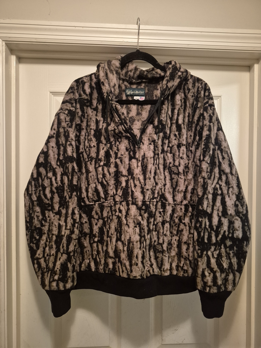 Gander Mountain Hooded Pullover Sweater - Black and Cream Camo